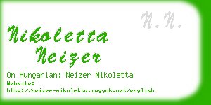 nikoletta neizer business card